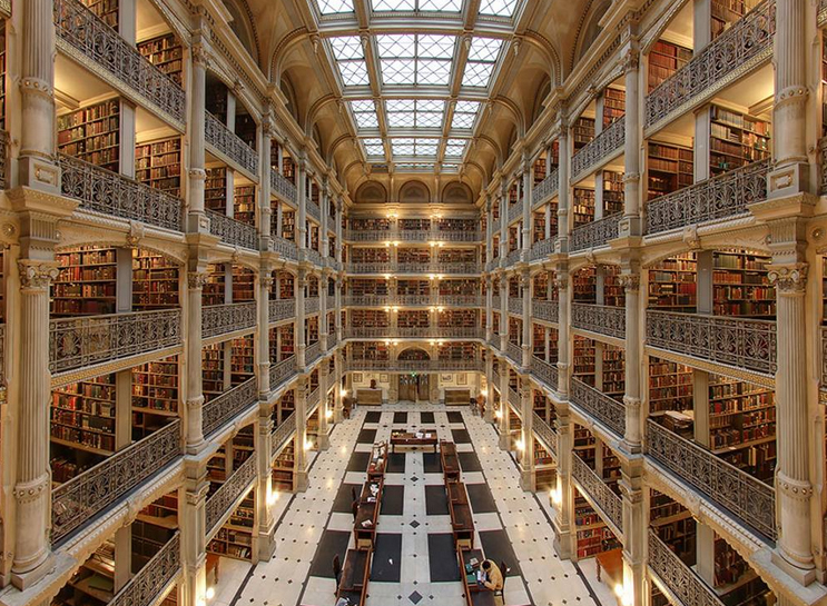 George Peabody Library di Baltimora- nota anche come Peabody Institute